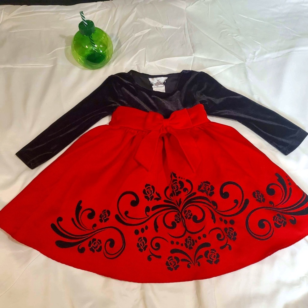 Rare Editions Red Black Holiday Dress